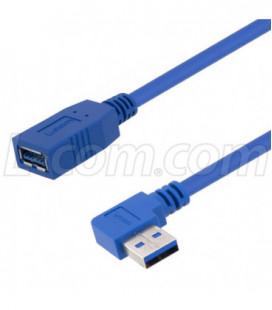 USB 3.0 Female to male Type A right angle right exit 0.75M