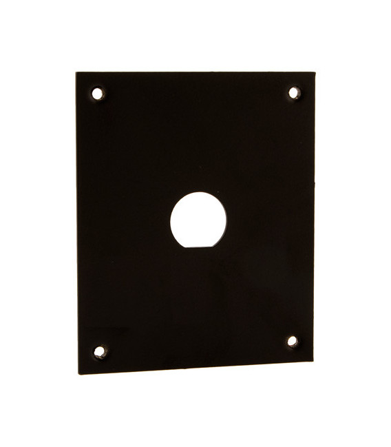 Universal Steel Sub-Panel with One 0.630" D-Hole, Black