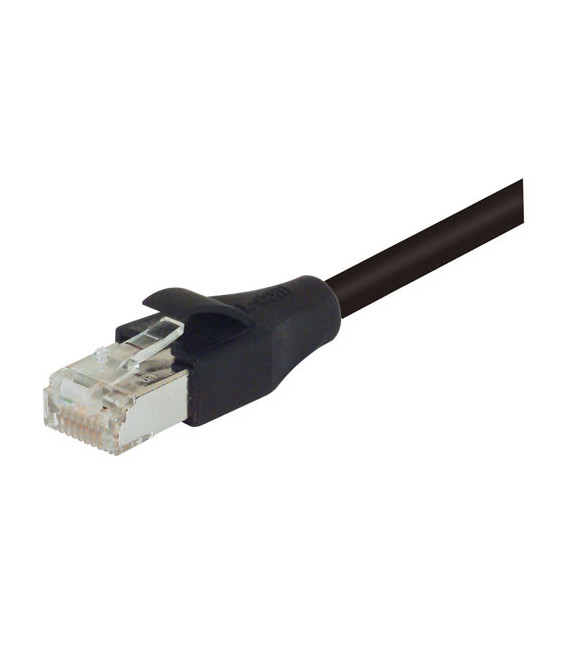 Category 6a Double Shielded Outdoor High Flex Ethernet Cable PUR , RJ45 / RJ45, BLK, 1.0ft