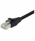 Category 6a Double Shielded Outdoor High Flex Ethernet Cable PUR , RJ45 / RJ45, BLK, 25.0ft
