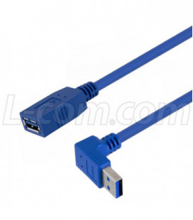 USB 3.0 Female to male Type A right angle up exit 0.5M