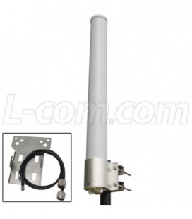 2.4 GHz 10 dBi Dual Polarized Omni Antenna w/Ubiquiti® RocketM2 Mounting Kit
