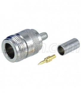 RP Type N Jack Crimp for RG58, 195-Series Cable