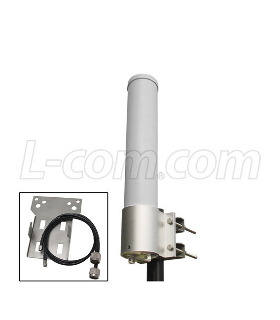 5 GHz 10 dBi Dual Polarized Omni Antenna w/Ubiquiti® RocketM5 Mounting Kit