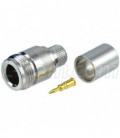 RP Type N Jack Crimp for RG8, 400-Series Cable