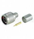 Type N Male Crimp for RG8, 400-Series Cable