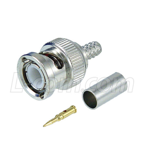 50 Ohm BNC Crimp Plug for RG58, 195-Series Cable