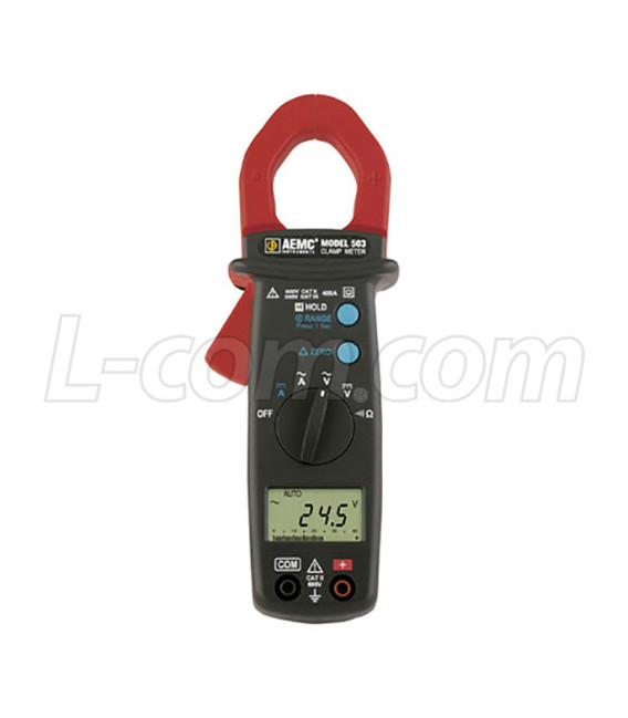 Clamp-On Meter Model 503 (AC/DC, 400A AC, 600V AC/DC, Ohms, Continuity)