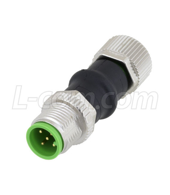 M12 5 Pin A-code Male to Female Adapter