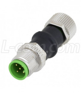 M12 5 Pin A-code Male to Female Adapter