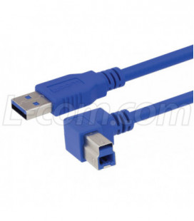 USB 3.0 A male to right angle right exit B male 1M