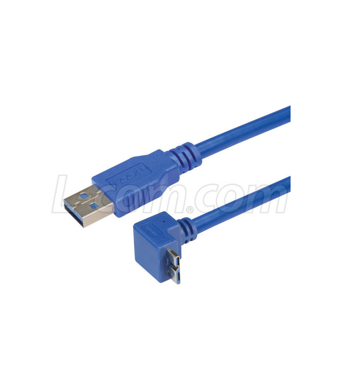 Ondartet vedholdende Seneste nyt L-COM USB 3.0 Right Angle Cable Assembly - Up Angle Micro B - Straight A  Connectors 0.5 Meters CA3A-90UMICB-05M