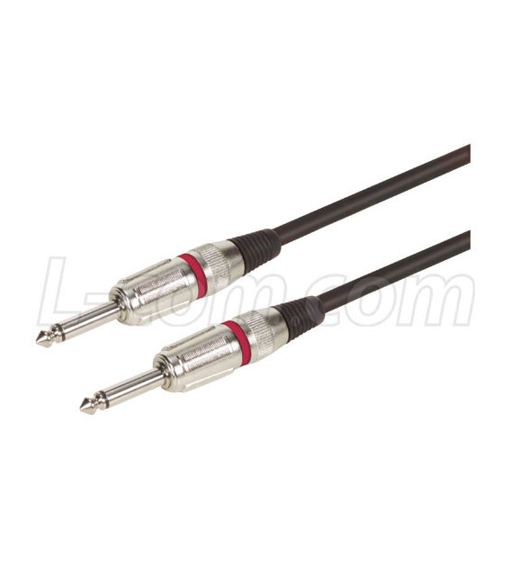 TS Pro Audio Cable Assembly, ¼ Male - ¼ Male, Red 15.0 ft