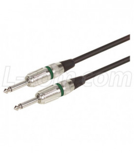 TS Pro Audio Cable Assembly, ¼ Male - ¼ Male, Green 6.0 ft