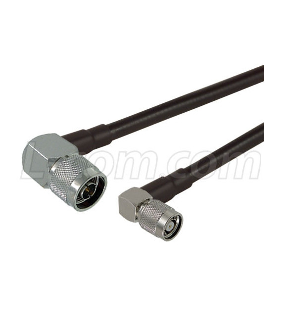 RP-TNC Right Angle Plug to N-Male Right Angle, Pigtail 2 ft 195-Series