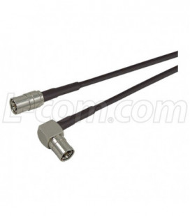 SMB Plug to SMB Plug Right Angle Pigtail, 12" 100-Series