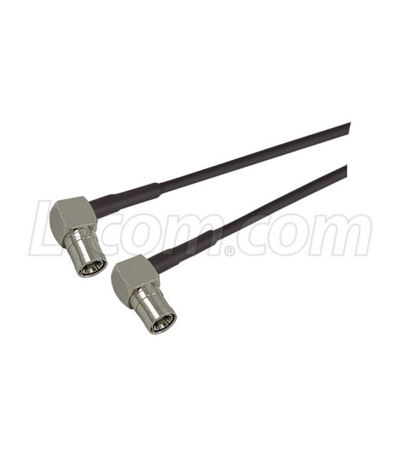 SMB Plug Right Angle to SMB Plug Right Angle Pigtail, 24" 100-Series