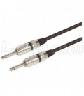TS Pro Audio Cable Assembly, ¼ Male - ¼ Male, 1.0 ft