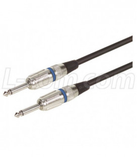 TS Pro Audio Cable Assembly, ¼ Male - ¼ Male, Blue 10.0 ft