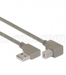 Right Angle USB Cable,Right Angle A Male/Up Angle B Male, 4.0m