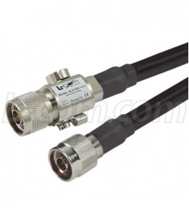 N-Male to N-Male Lightning Protector, CA-400 Series Cable Assembly - 10 ft