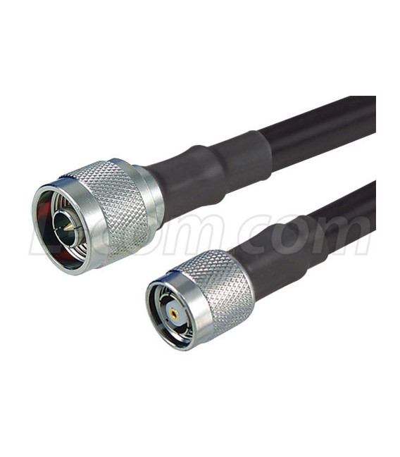 N-Male to RP-TNC Plug 400 Series Assembly 100 ft