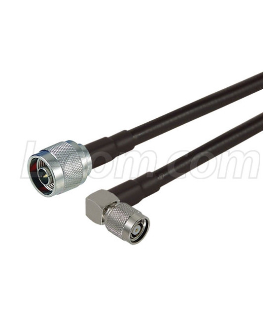 RP-TNC Plug Right Angle to N-Male, Pigtail 20 ft 195-Series