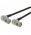 BNC Male Right Angle to BNC Male Right Angle , Pigtail 2 ft 195-Series