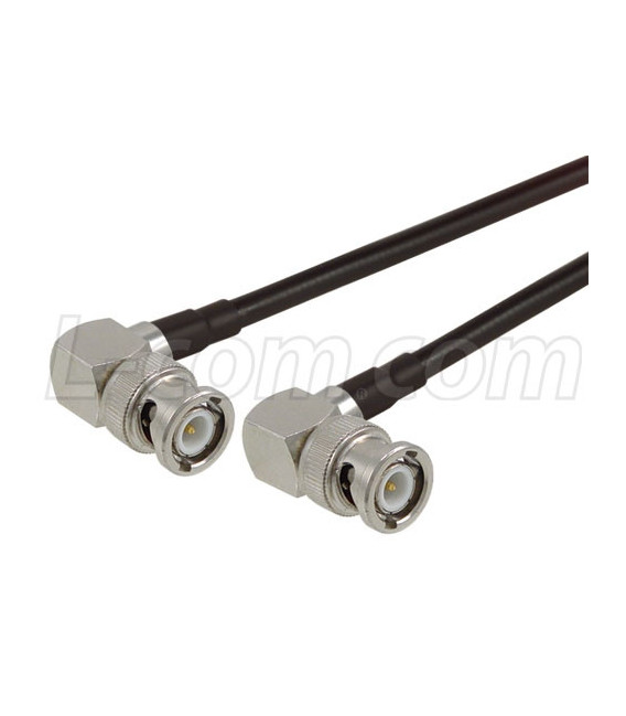 BNC Male Right Angle to BNC Male Right Angle , Pigtail 20 ft 195-Series