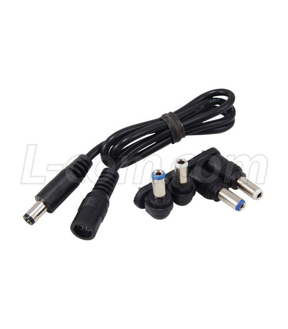 DC Power Cable Kit 2.1 / 2.5 mm 18 Inch Cable