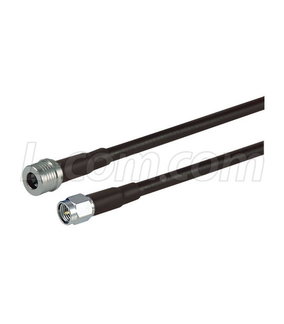 QMA Plug to SMA Male, Pigtail 2 ft 195-Series