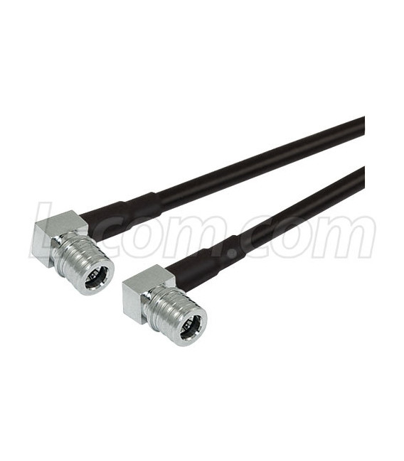 QMA Right Angle Plug to QMA Right Angle Plug, Pigtail 20 ft 195-Series