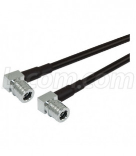 QMA Right Angle Plug to QMA Right Angle Plug, Pigtail 2 ft 195-Series