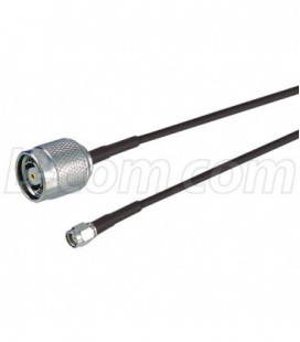 RP-SMA Plug to RP-TNC Plug, Pigtail 19" 100-Series