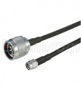 RP-SMA Plug to N-Male, Pigtail 20 ft 195-Series