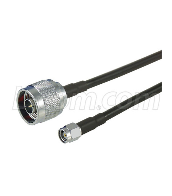 RP-SMA Plug to N-Male, Pigtail 10 ft 195-Series