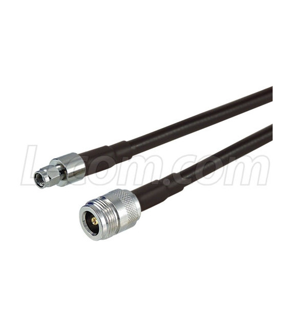 RP-SMA Plug to N-Female, Pigtail 20 ft 195-Series