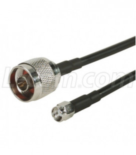 RP-SMA Plug to N-Male 200 Series Assembly 20.0 ft