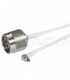 MC-Card to N-Male, White Pigtail 19" 100-Series
