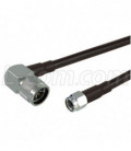 N-Male Right Angle to RP-SMA Plug, Pigtail 20 ft 195-Series
