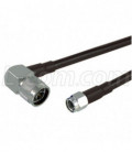 N-Male Right Angle to RP-SMA Plug, Pigtail 4 ft 195-Series