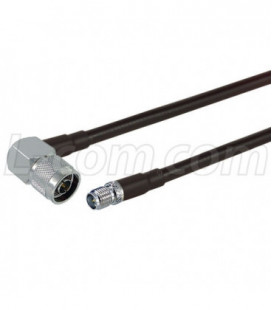 RP-SMA Jack to N-Male Right Angle, Pigtail 2 ft 195-Series