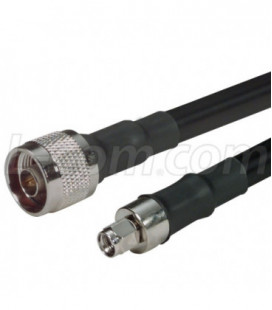 N-Male to RP-SMA Plug 400 Ultra Flex Series Assembly 5.0 ft