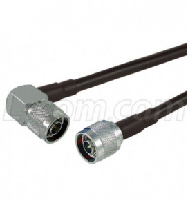 N-Male Right Angle to N-Male, Pigtail 20 ft 195-Series