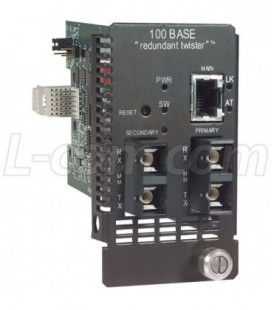 Redundant Module, 100Base-TX RJ45 to Dual 100Base-FX Multimode SC