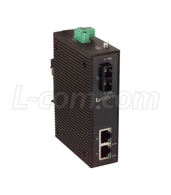 Industrial Ethernet Media Converter 2 10/100TX -1 SC Single mode 60km