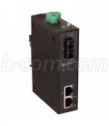 Industrial Ethernet Media Converter 2 10/100TX -1 SC Single mode 40km