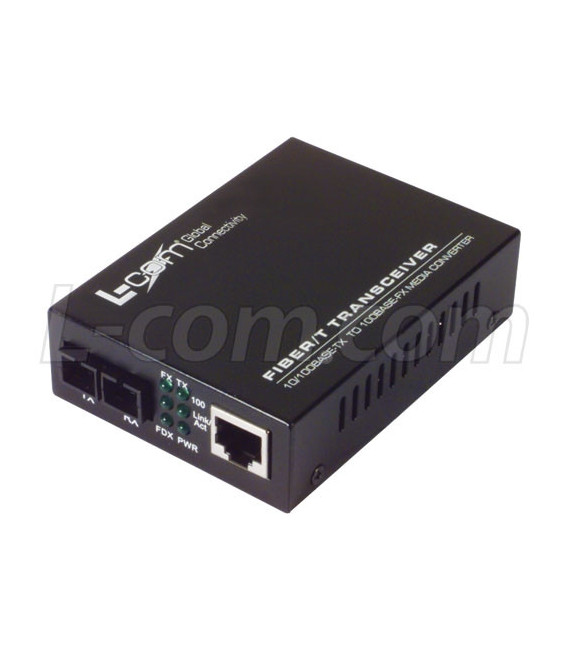 L-com Ethernet Media Converter 10/100TX to 100FX MM SC 2km