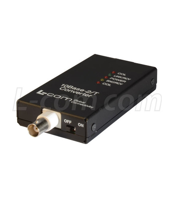 Media Converter, 10Base-T RJ45 to 10Base-2 Thinnet Coax BNC