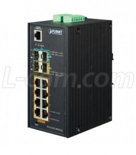 Industrial 8-Port 10/100/1000T 802.3at PoE + 2-Port 100/1000X SFP + 2-Port 10G SFP+ Managed Switch